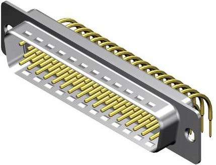 Molex D-SUB Steckverbinder 1731090732 mit 50 Polzahl und Lötpins in Silber und Weiß - Bild 1