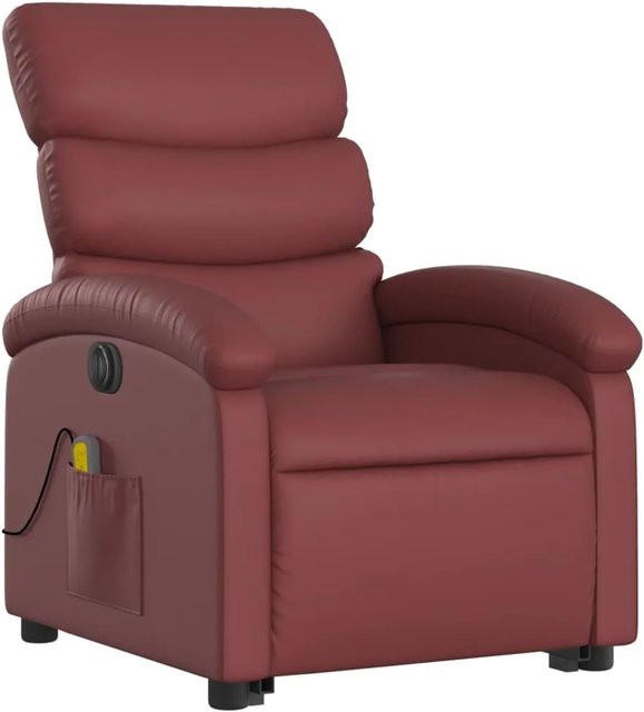 vidaXL Massagesessel mit elektrischer Aufstehhilfe in Rot aus Kunstleder Modell 8 - Bild 1