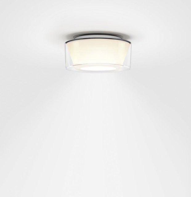 Serien Lighting Curling Ceiling M LED-Deckenleuchte mit transparentem Acrylglasschirm und konischem Reflektor in Chrom, dimmbar mit dim2warm (1800K - 3000K) - Bild 1