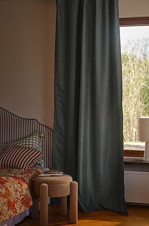 Jotex SHADOW Verdunkelungsvorhang aus Polyester, Anthrazit/Grau, 1 Stück