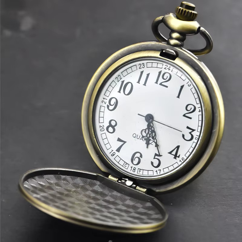 Wecin Taschenuhr Halskette, Quarz, Messing, Unisex - Bild 2