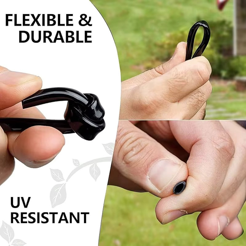 Nongjiale PVC-Mikroschlauch für Tropfbewässerungssysteme, 1/4 Zoll, Schwarz, 20 m - Bild 4