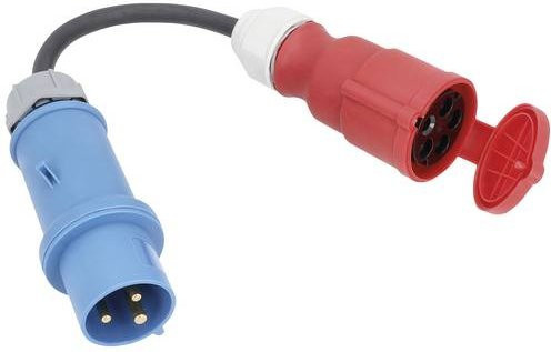 Schwabe Strom Adapterkabel 32A Schwarz H07RN-F 3G 6mm² 0,3m - Bild 1