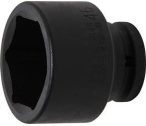 BGS Kraft-Steckschlüssel-Einsatz Sechskant 5646, Antrieb Innenvierkant 20 mm (3/4 Zoll), Schlüsselweite 46 mm, Schwarz - Bild 1