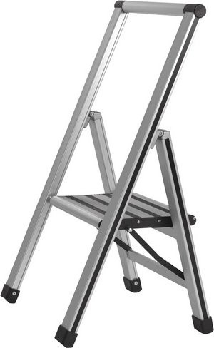 WENKO Klapptritt aus Aluminium, 1 Stufe, silberfarben, Tragfähigkeit bis 150 kg - Bild 1