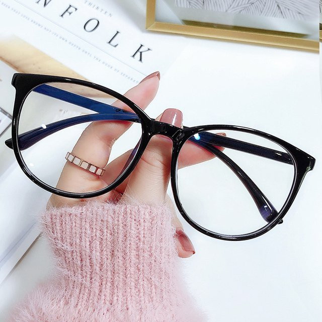 Glazzy Lesebrille, Vollrand, Rund, Kunststoff, Schwarz, Blaulichtfilter - Bild 1