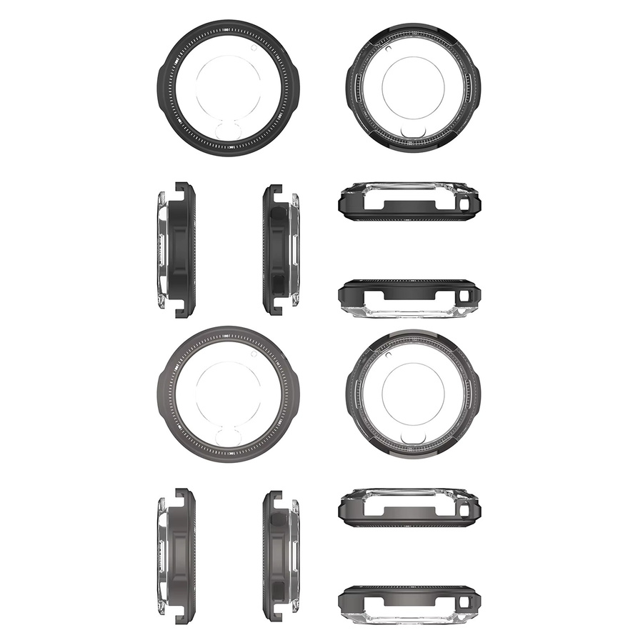 ALLOET Uhrenarmband für Amazfit Balance 2 Smartwatch, Edelstahl, Silikon, Schwarz - Bild 2