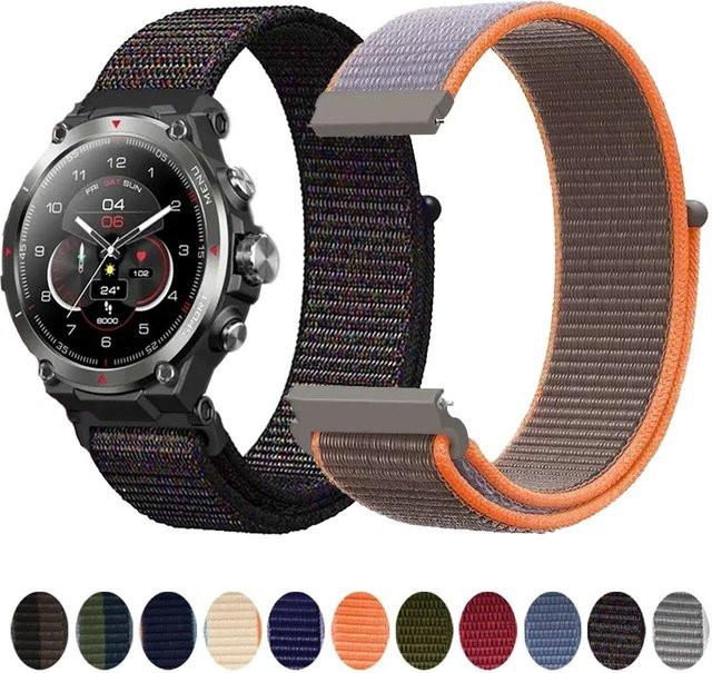 Zeblaze Uhrenarmband Nylon, 22 mm, Schwarz, Unisex - Bild 1