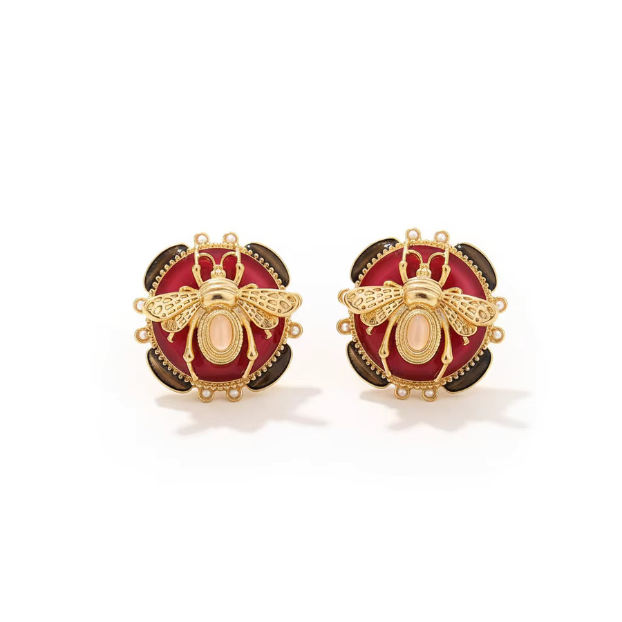 Kovonchy Bienen-Ohrstecker, 18 Karat vergoldet, Kristall, Damen - Bild 6