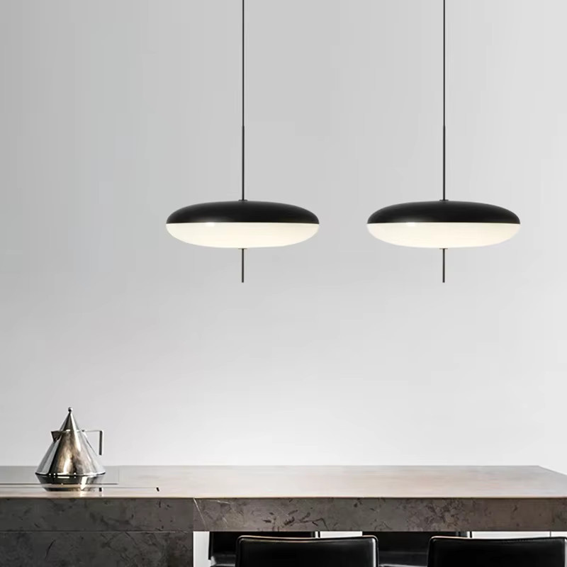 Moderne LED-Pendelleuchte von CETANT im runden Design, Schwarz oder Weiß, für Wohnzimmer, Esszimmer und Home Office - Bild 4
