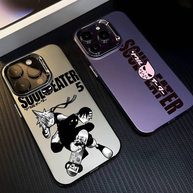 Coole Fishion S-Soul Eater Handyhülle für iPhone 11 bis 17 Pro Max Multicolor Matte Laser Metallic Aurora - Bild 1