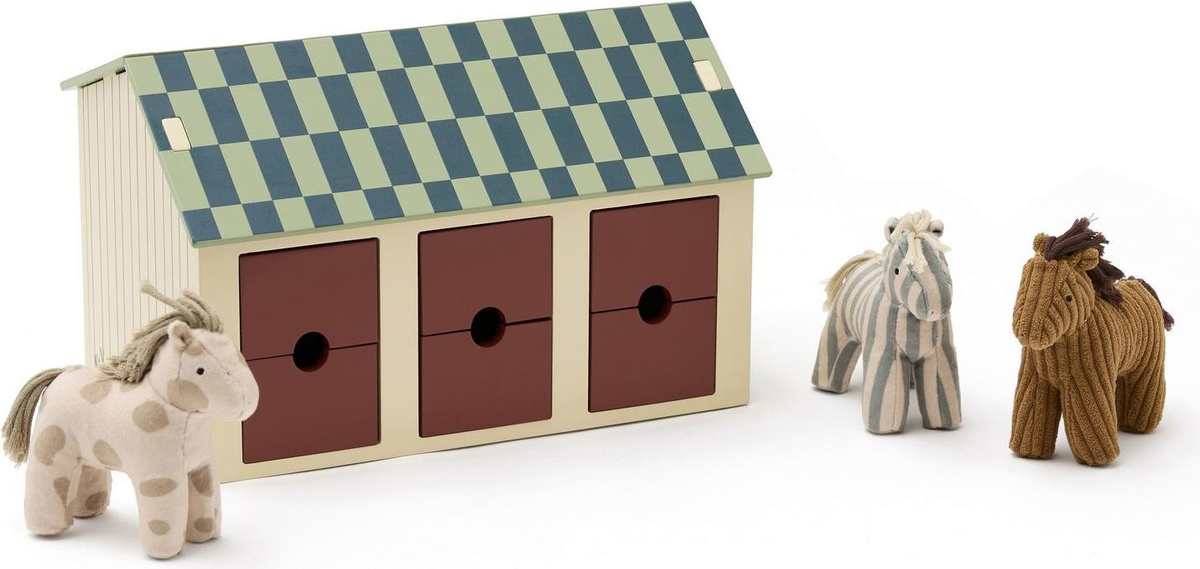 Kids Concept Pferdestall mit Pferden, ab 24 Monate - Bild 1