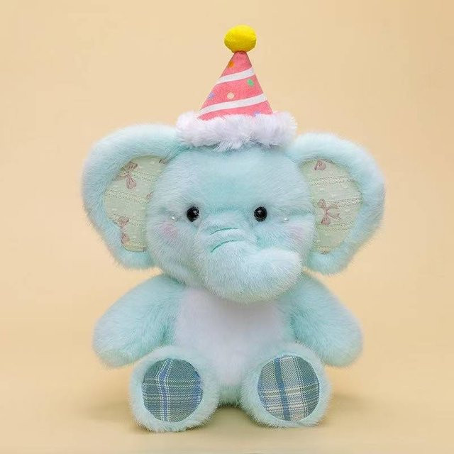 Yiran Health & Beauty Elefantenbaby Puppe Kissen, Plüschtier, Blau, ab 14 Jahren - Bild 1