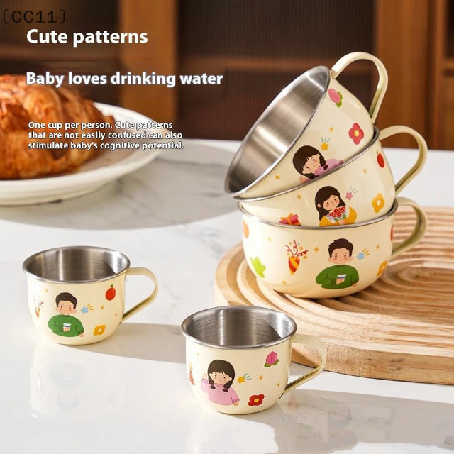 KuZHEN Edelstahl-Trinkbecher für Kinder, Mini-Wassertasse und Kaffeetasse, 220 ml - Bild 1