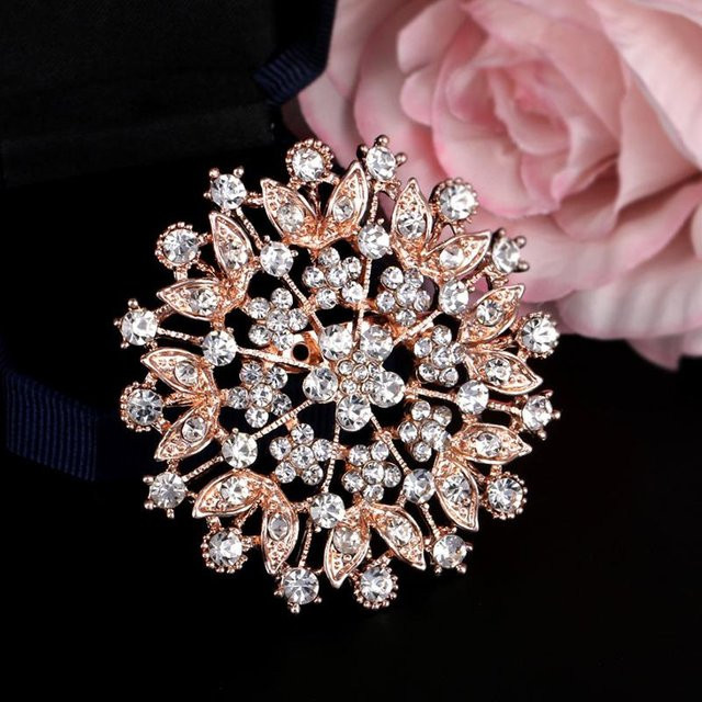 YIRAN Jewelry Brosche, Messing, Kristall, Bunt, Damen - Bild 1
