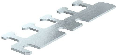 OBO Bettermann Montagezubehör mit Schrauben, Silber, B: 9,6 cm, H: 3 cm, 10 Stück - Bild 1