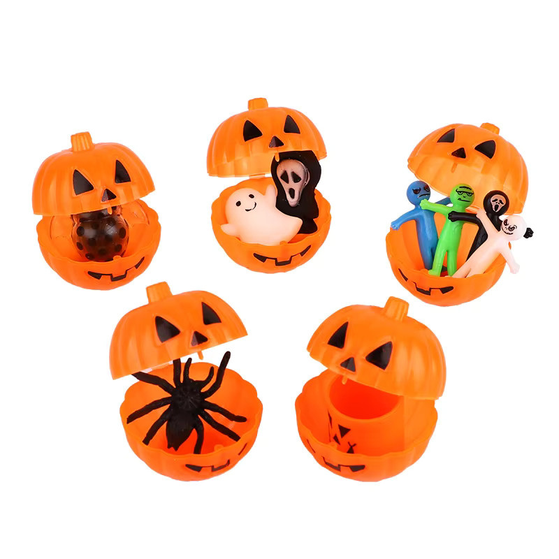 ZQNYCY Halloween Kürbis-Geschenkboxen in Orange als Süßigkeiten-Behälter und Party-Dekoration für Kinder - Bild 5