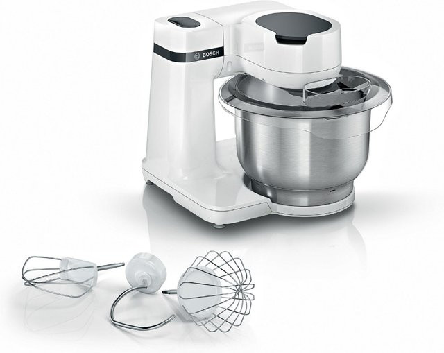 Bosch MUM Serie 2 Küchenmaschine in Weiß mit 700 Watt und Edelstahl-Rührschüssel - Bild 1