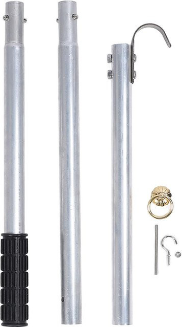 OutsideWorld Leiterzugsystem-Kit aus Aluminium mit Metallverbindung und Aufbewahrungshaken in Weiß und Silber - Bild 1