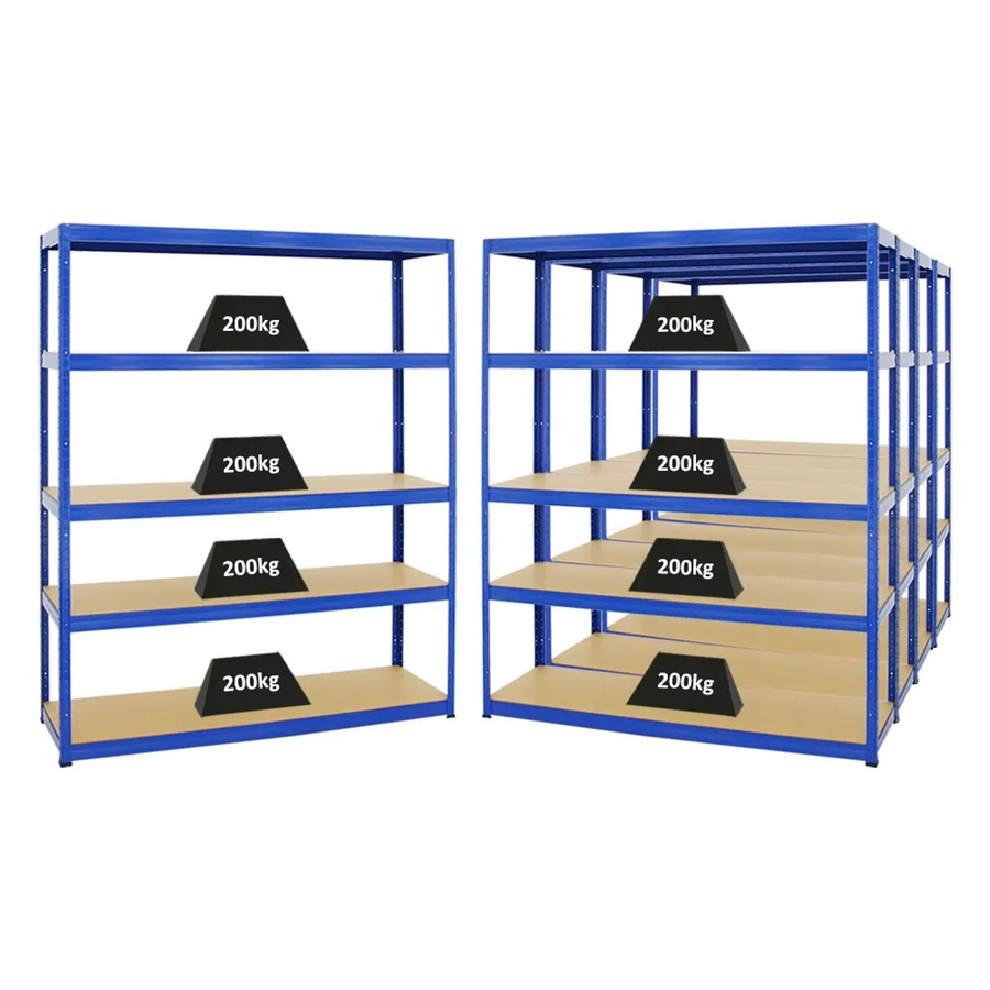 PROREGAL Schwerlastregal Giant Elephant Set aus 5 Regalen, Blau, H x B x T: 180 x 150 x 45 cm - Bild 2