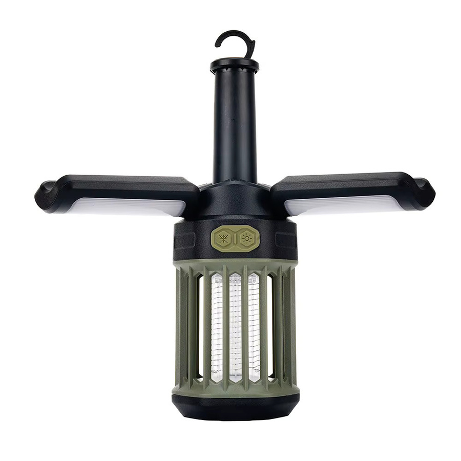 QAJTAO Tragbare Camping-Zeltlampe mit Mückenabwehr, wasserdicht und faltbar, Farbe: Weiß - Bild 4
