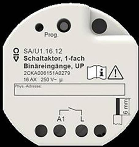Busch-Jaeger Schaltaktor SA/U1.16.12 in Weiß 2CKA006151A0279 - Bild 1