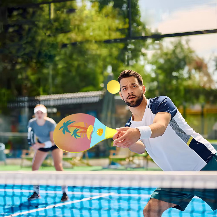 Wonflex Cartoon-Strand-Badmintonschläger, Holz, Bunt / Mehrfarbig - Bild 1
