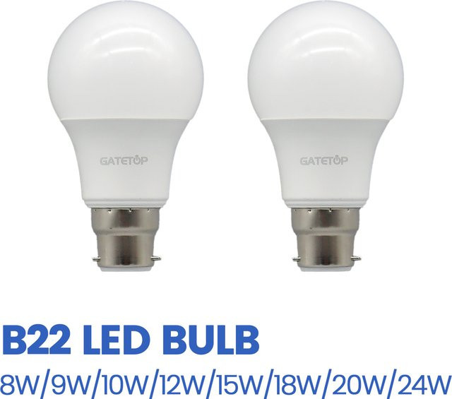 Gatetop 2er-Pack LED-Lampen B22 mit warmweißem Licht und flimmerfreier Technologie - Bild 1