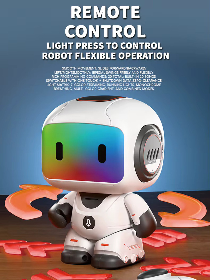 Kelaton Intelligenter ferngesteuerter Roboter, mit Licht und Musik, Blau - Bild 6