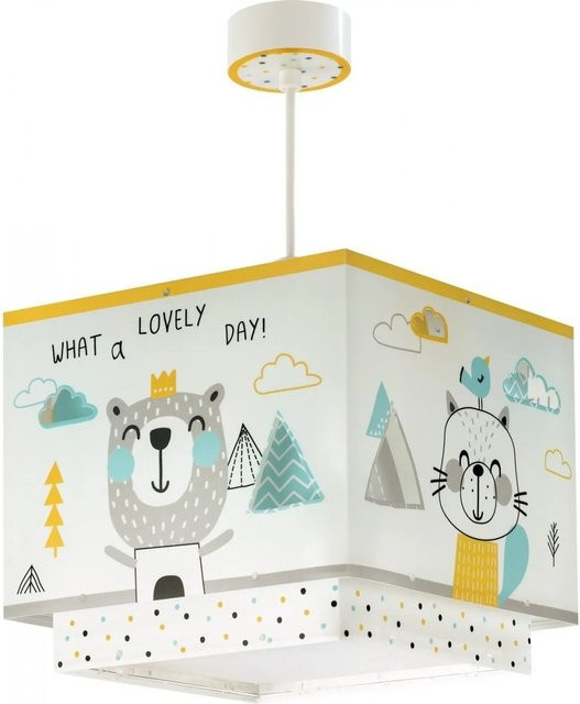 Dalber Kinderzimmer Deckenlampe Waldtiere in Mehrfarbig und Transparent mit höhenverstellbarer Funktion - Bild 1