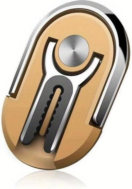 XYKK01 Multifunktionaler tragbarer Fingerringhalter und Mobiltelefon-Ständer mit 360 Grad Drehung für Auto-Lüftungsschlitze und Desktop, Gold - Bild 1