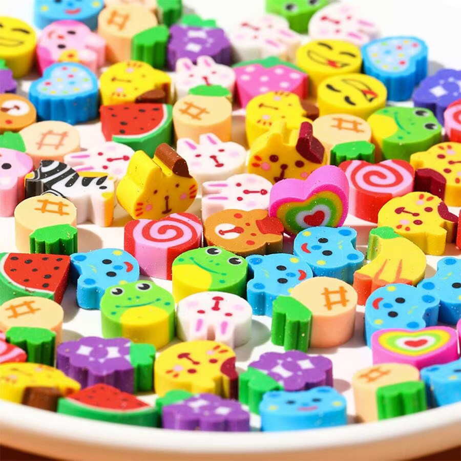 XJM Mini-Radiergummis mit Cartoon-Motiv in Multicolour für Schule und Büro - Bild 5