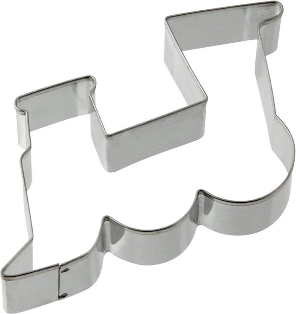 Zenker Ausstecher Lok in Silber, B: 6 cm, T: 9,5 cm - Bild 1