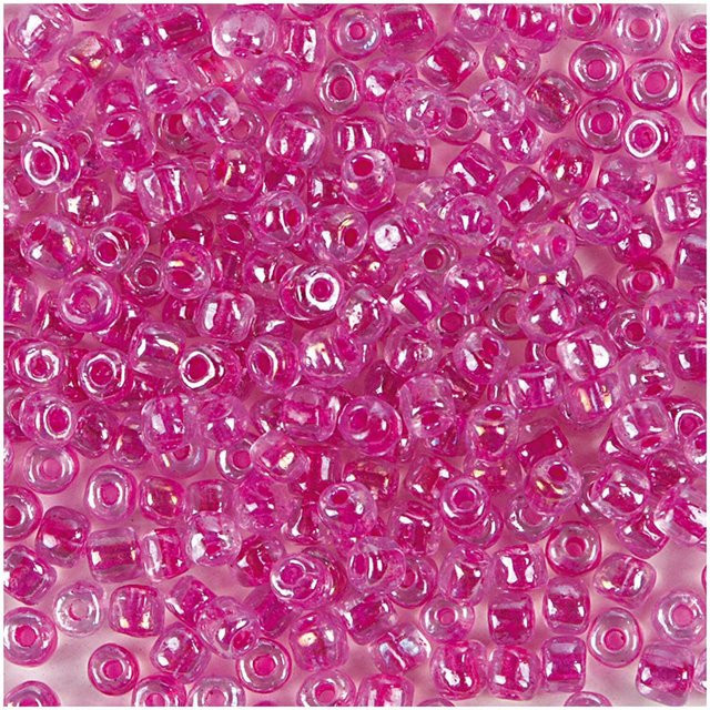 Rico Design Rocailles Perlen aus Glas in Pink, 4 mm, 14 g - Bild 1
