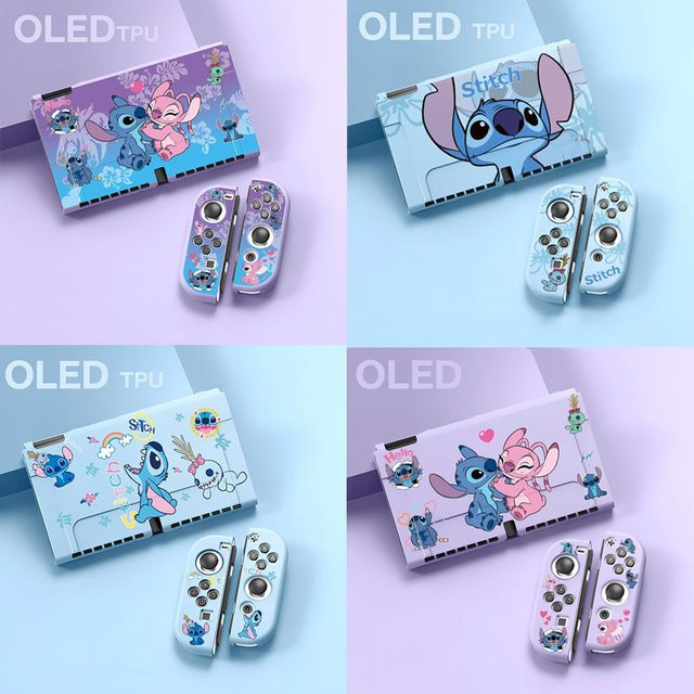 Beast Kingdom Disney Stitch Couple Schutzhülle für Nintendo Switch OLED aus TPU Soft Shell - Bild 1