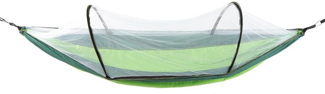 Igeteck Superleichte automatische Schnellaufbau-Hängematte für eine Person mit Moskitonetz in Fruchtgrün und Dunkelgrün - Bild 1