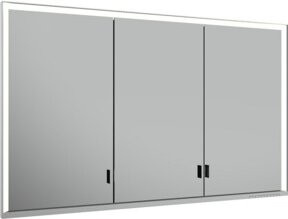 Keuco Royal Lumos Spiegelschrank mit 3 Drehtüren aus Kristall-Doppelspiegel, Farbe Silber eloxiert, B/H/T: 120 x 73 x 16 cm - Bild 1