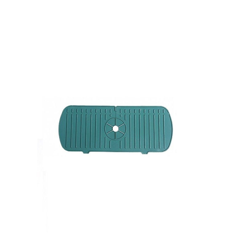 XYNN Silikon-Wasserhahnmatte in Grün als Spritzschutz für das Spülbecken und die Arbeitsplatte mit Wellen-Design, Breite: 35,0 cm, Tiefe: 14,5 cm - Bild 4