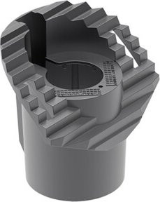 Leipziger Leuchten Aufsatz- und Ansatzstück ASA76 Adapter aus Aluminiumguss in Grau für DB 703 - Bild 1