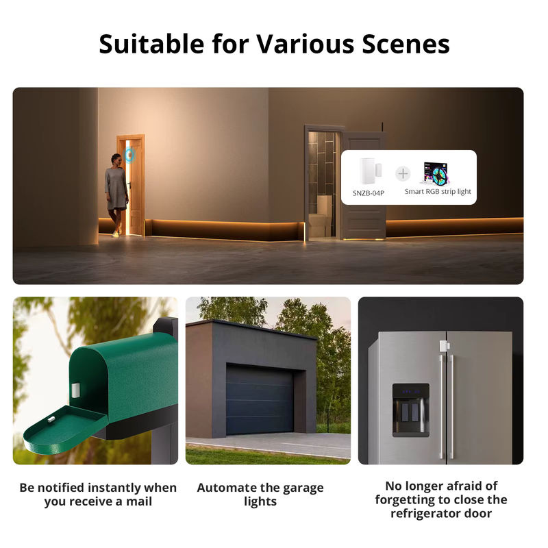 SONOFF SNZB04PR1 Zigbee Tür- und Fenstersensor in Weiß für Smart Home Sicherheit, kompatibel mit Alexa, Google Home und SmartThings - Bild 3