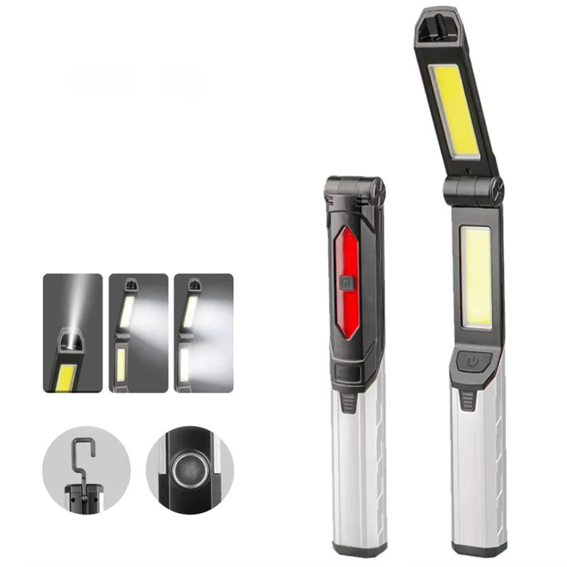 KDULIT Multifunktionale LED-Arbeitsleuchte in Schwarz mit Magnet und Haken, wiederaufladbare Taschenlampe für Outdoor, Camping und Notfälle - Bild 7