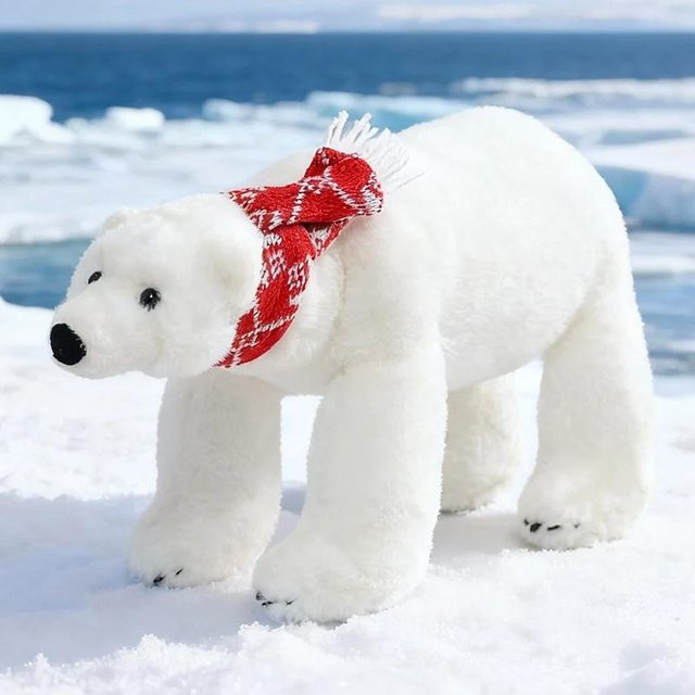 Eisbär Plüschtier, mit Schal, 45cm, ab 14 Jahren - Bild 1