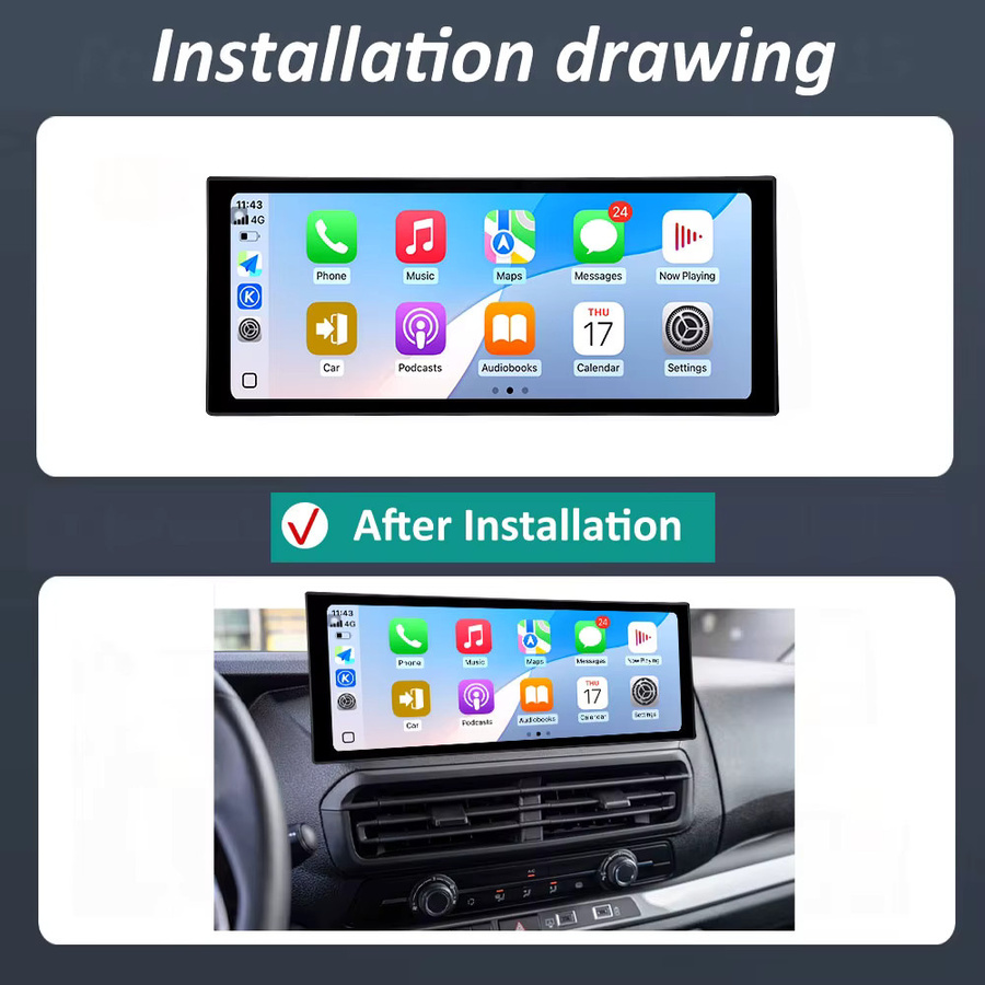 KJ-NAVI Android 16 Auto-Videoplayer mit GPS, 4G und Bluetooth in Schwarz für Citroën Jumpy, Fiat Scudo, Opel Vivaro, Toyota ProAce, Peugeot Traveller und Expert - Bild 5