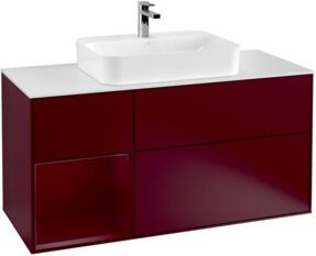 V&B Waschtischunterschrank Finion mit Wandbeleuchtung in Weiß, Breite: 120 cm, Tiefe: 50,1 cm, Höhe: 50,1 cm - Bild 1