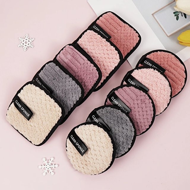 MAANGE Make-up-Entferner, 10 Stück, Mikrofaser-Wattepads, waschbar, Unisex - Bild 1