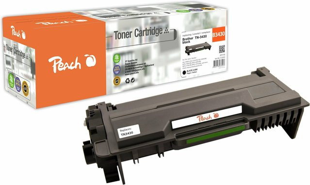 Peach B3430 Toner Schwarz für Brother TN-3430, kompatibel mit Brother HLL 5100 DN, DCPL 5500 DN, DCPL 6600 DW und HLL 5000 D (wiederaufbereitet) - Bild 1