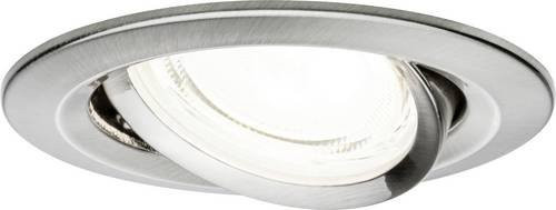Paulmann Nova Coin LED-Einbauleuchte, Farbe: Silber, Material: Eisen (gebürstet), Lichtfarbe: Warmweiß, 2.8W - Bild 1
