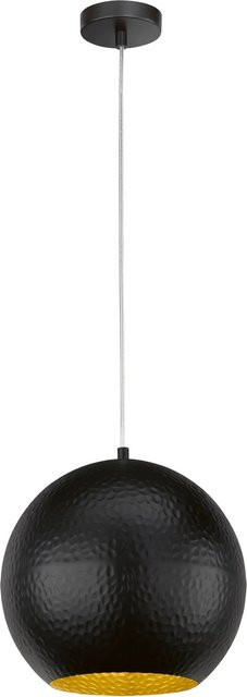 Fischer & Honsel Pendelleuchte Mylon 1-flammig Kugel Schwarz/Gold modern - Bild 1