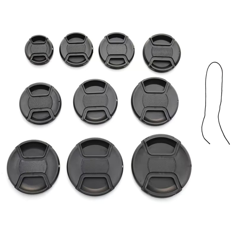 Schwarze Snap-On Front Objektivkappe für Kameras in verschiedenen Größen von 40,5mm bis 82mm - Bild 2
