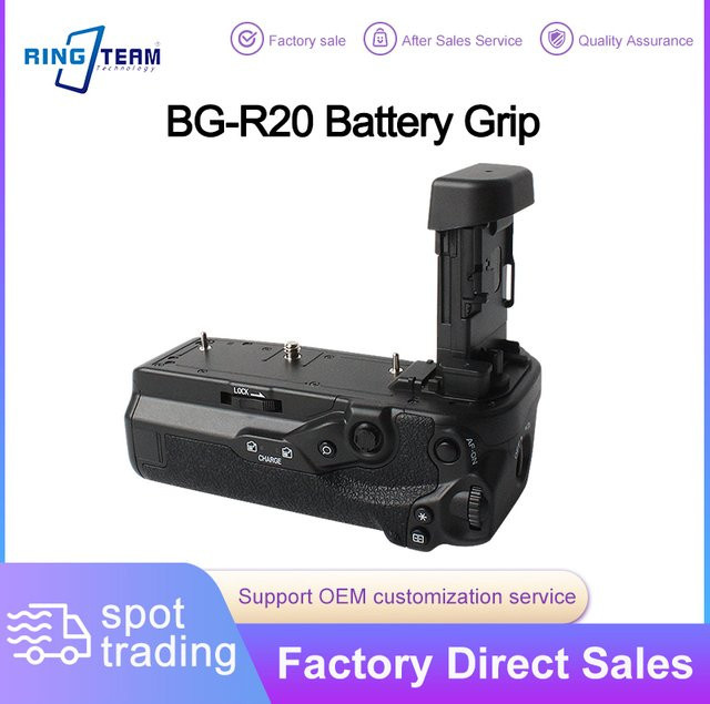 Canon BG-R20 Batteriegriff in Schwarz für EOS R5II, R6II, R5 und R6 zur Verdoppelung der Akkulaufzeit - Bild 1